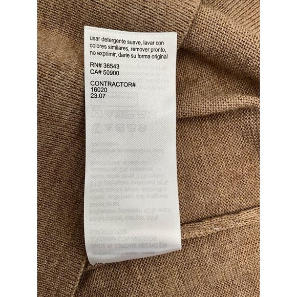 Calvin Klein Men's Extra-Fine Merino Wool Sweater 2XL Tan - Picture 10 of 10